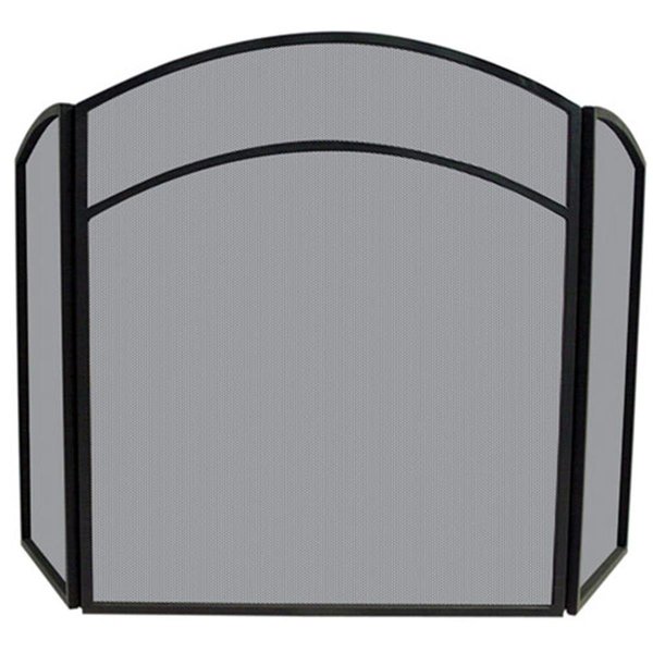 Blueprints 3 Fold Black Wrought Iron Arch Top Screen BL139842